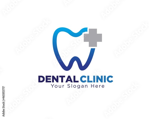 plus dental clinic logo designs simple modern for medical service and clinic logo