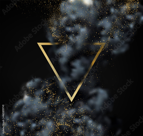 Holiday Abstract black powder cloud smoke design element