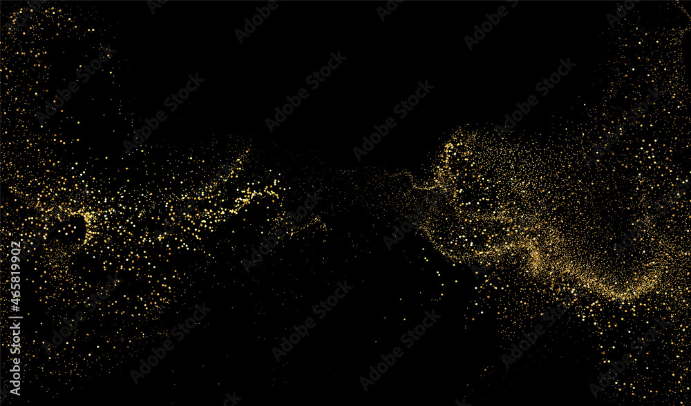 Abstract Gold design element with glitter effect on dark background for greeting card and disqount voucher. Abstract Gold design element with glitter effect on dark background for greeting card and disqount voucher.