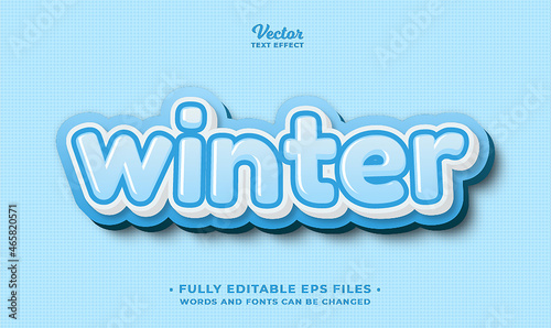 winter text effect editable eps cc