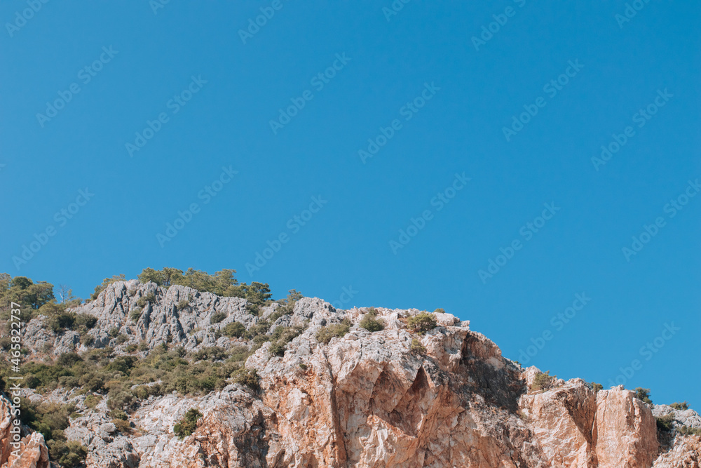 Beautiful hill landscape of mountains in Turkey, Antalya.