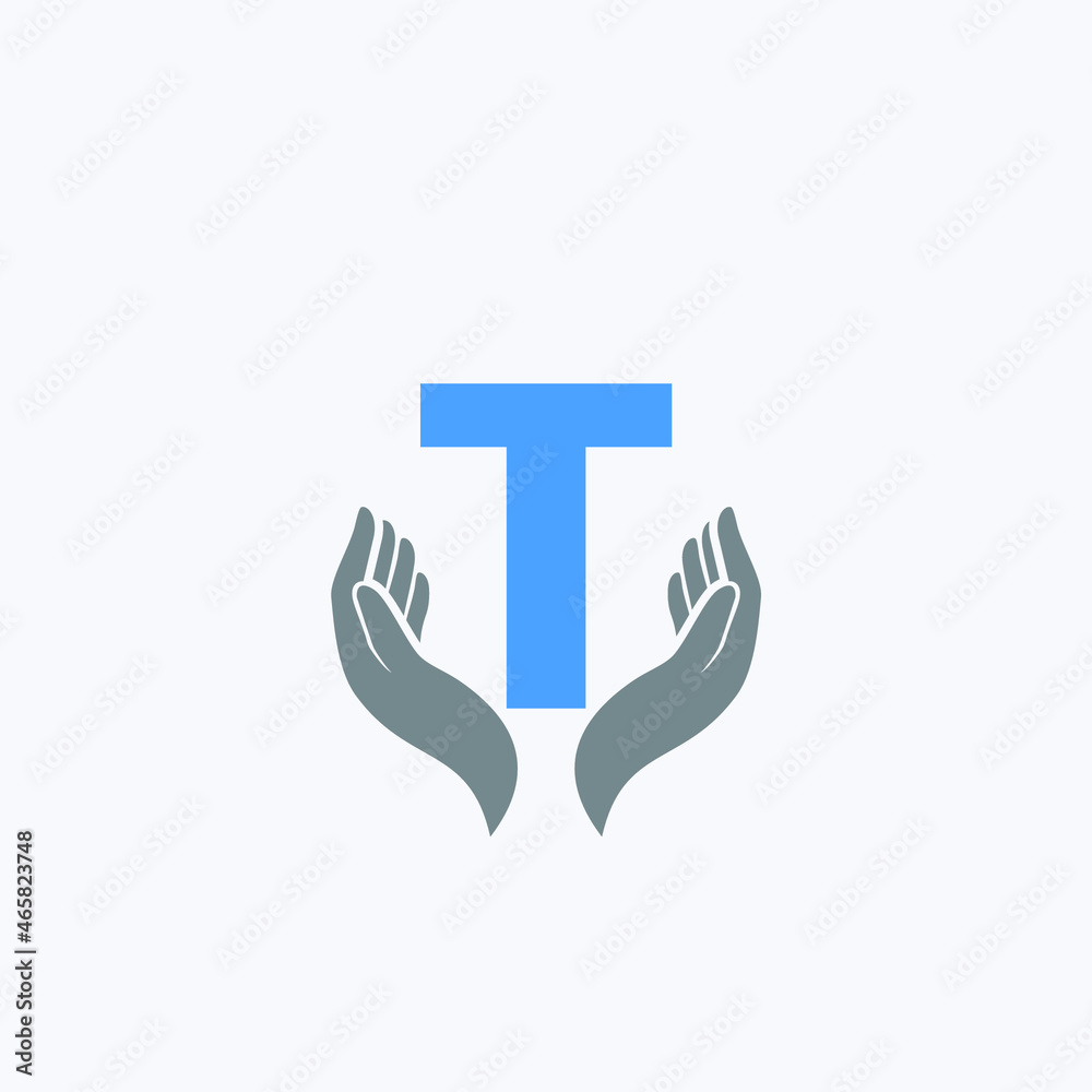 Fototapeta premium T letter logo, medical logo, minimal letter logo 