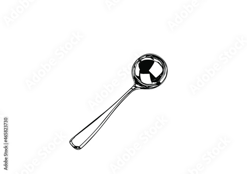 vector illustration of a coffee capping spoon