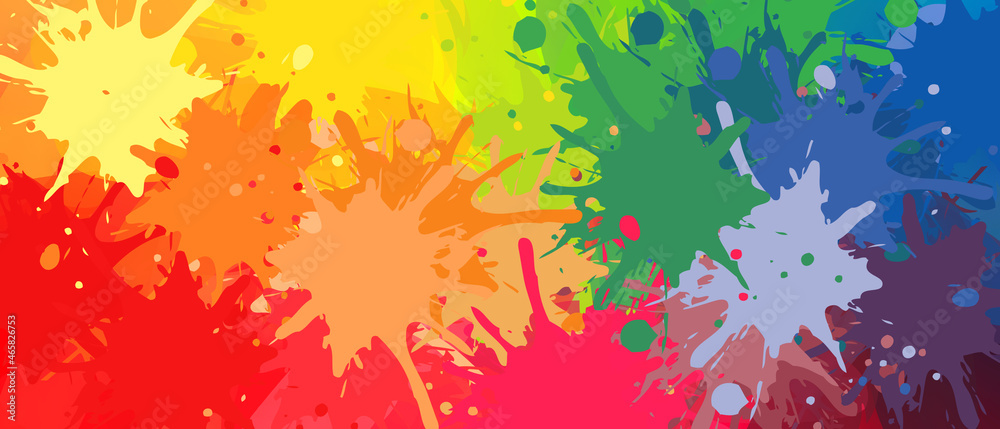 Colorful abstract paint splash background illustration