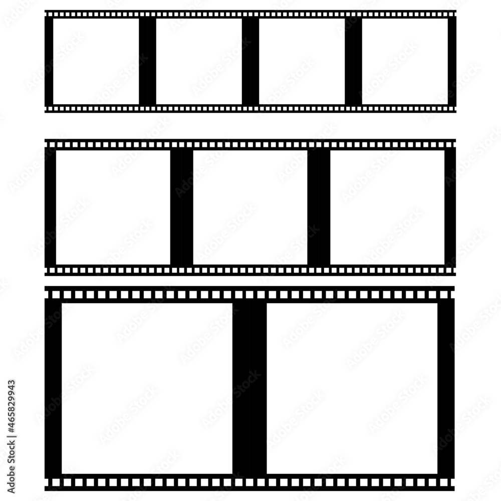 Photo / film strip silhouette. Illustration for photography, cinematography themes
