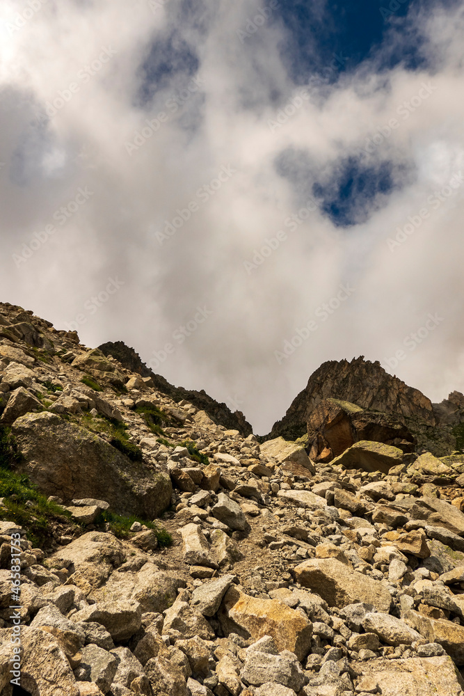 Fenêtre d'Arpette, a high alpine pass along Walker's Haute Route as well as Tour de Mont Blanc, two long distance hiking routes in Swiss Alps.