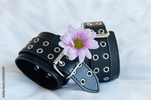 BDSM restraints with Pink Flower