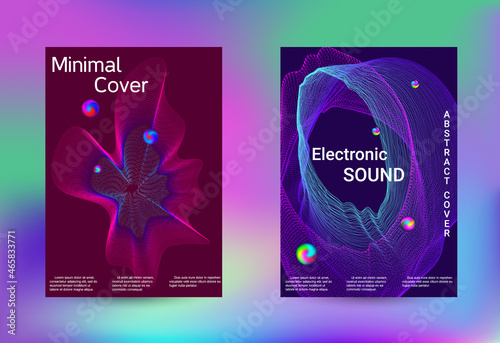 Minimum coverage of a vector. Cover design. Set of modern abstract musical backgrounds. Sound flyer for creating a fashionable cover, banner, poster, booklet...
