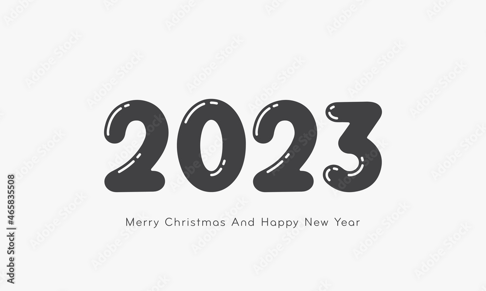 2023 with text happy and new year christmas design vector illustration. 2023 with text happy and new year christmas design vector illustration.