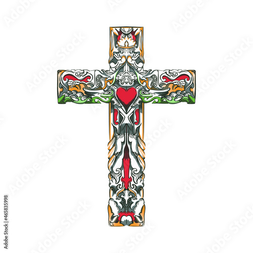 cross on a white background