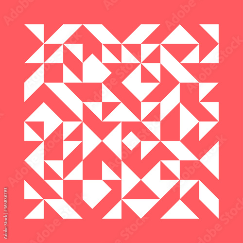 Pink cover or card design. Geometric vector illustration.