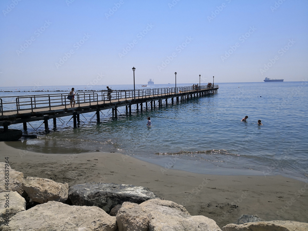 The beautiful Limassol Enaerios Beach Limassol in Cyprus
