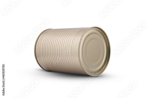 Tin can isolated on white background 