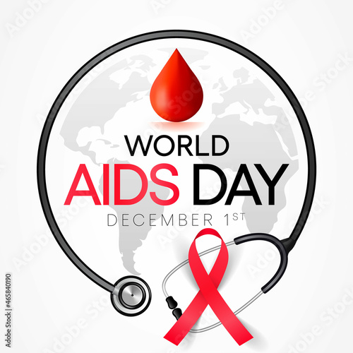World AIDS day is observed every year on December 1st, This day brings attention to the growing number of people living long and full lives with HIV and to their health and social needs. Vector art
