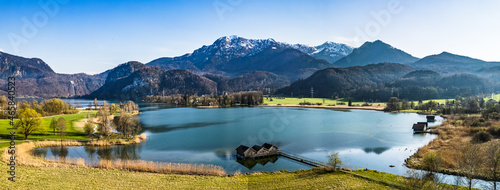 landscape at the lake kochel - bavaria