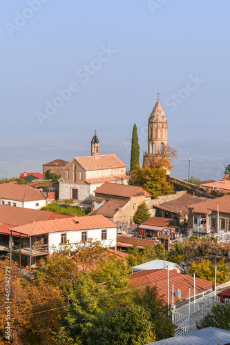 Wallpaper Mural Amazing historical center of village Sighnaghi in Kakheti region, Georgia. Traditional houses with the Alazani Valley in the background. Georgian wine region in the autumn season, golden hour Torontodigital.ca