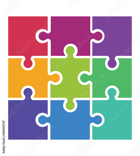 Puzzle pieces. color jigsaw puzzle piece. Jigsaw puzzle background.