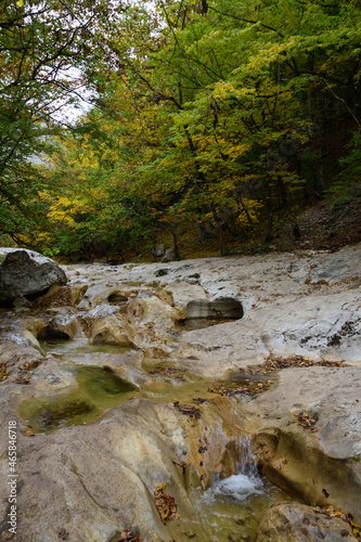 a small river in the mountains