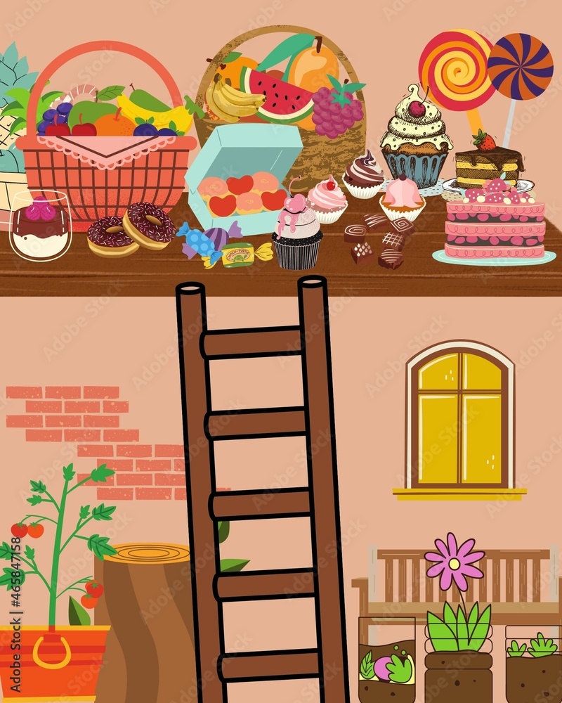 Obraz premium The hidden dessert on the attic