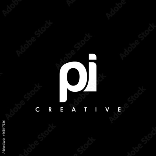 PI Letter Initial Logo Design Template Vector Illustration