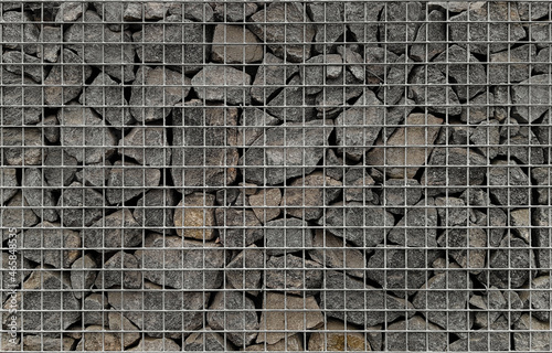 gabion retaining wall facade, texture or source, architectural structure photo