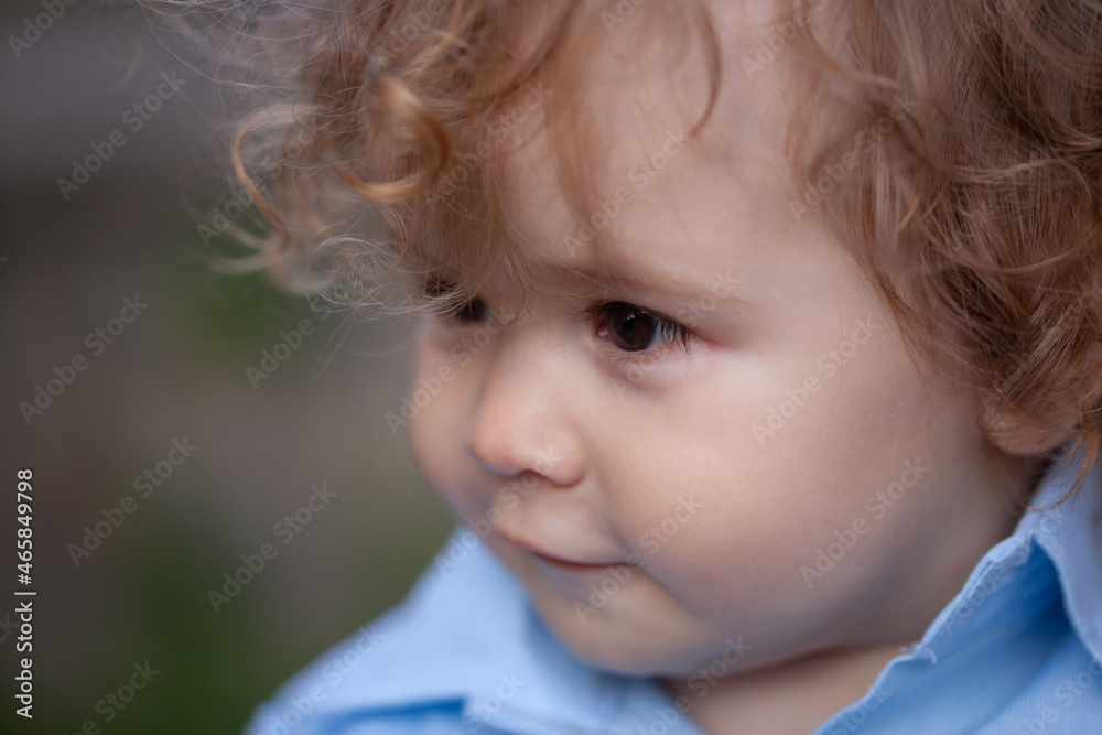 Close up portrait of a cute little baby. Childhood concept. Close up portrait of a cute little baby. Childhood concept.
