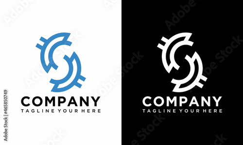 Wallpaper Mural  Letter S Dollar Business Logo Vector Design. Abstract emblem, designs concept, logos, logotype element for template on a black and white background. Torontodigital.ca