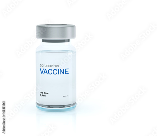 Coronavirus vaccine. Covid vaccine concept Isolated on black background. 3D illustration