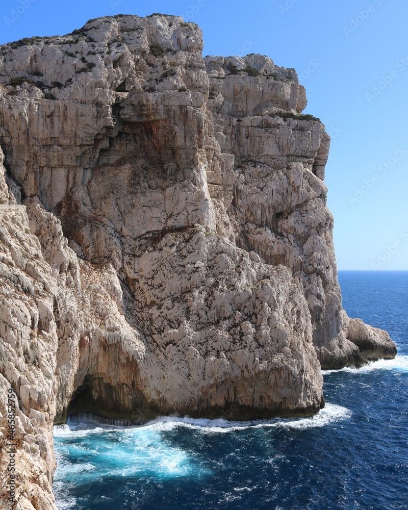 Obraz premium Cliff in the sea Sardinia capo caccia
