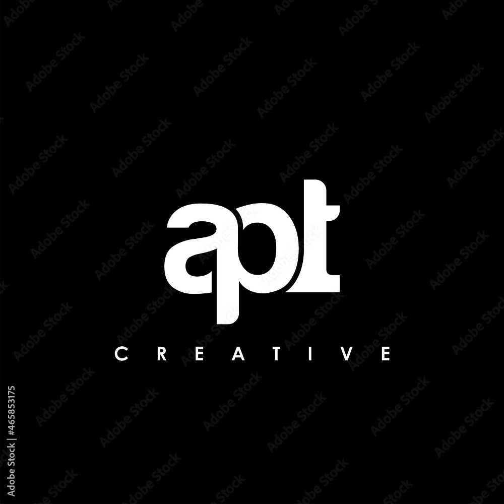 APT Letter Initial Logo Design Template Vector Illustration - obrazy, fototapety, plakaty 