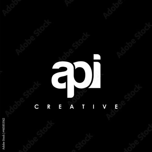 API Letter Initial Logo Design Template Vector Illustration
