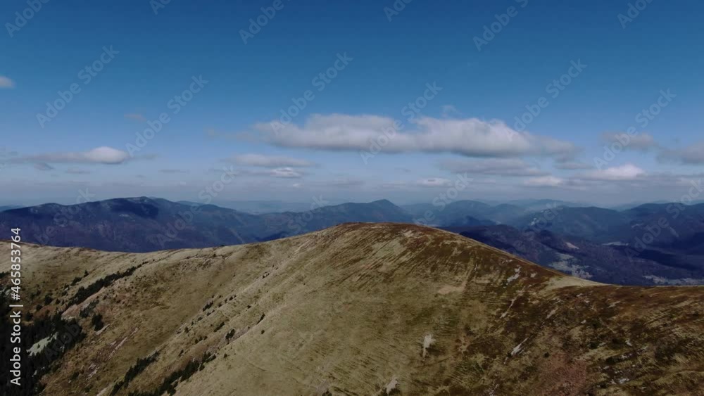 Carpathian mountains, aerial view in autumn, sunny weather. Carpathian mountains, aerial view in autumn, sunny weather.