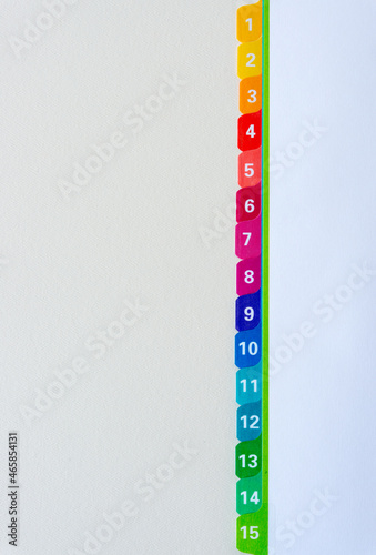 colorful binder dividers with tabs photo