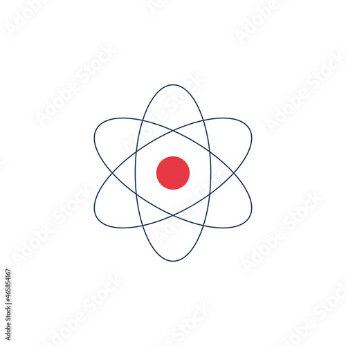 Atom icon, science symbol m...