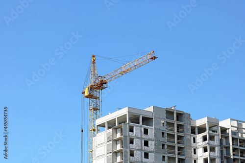 tower crane on a construction site	