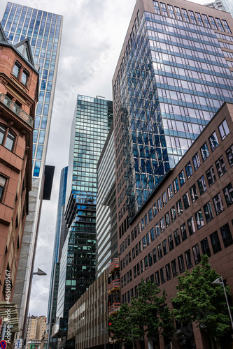 FRANKFURT, GERMANY, 25 JULY 2020: modern architecture in the business district