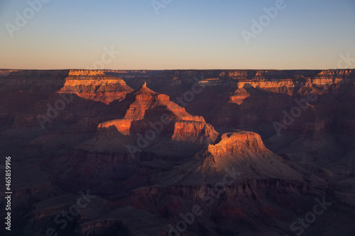 Grand Canyon national park sunset and sunrise