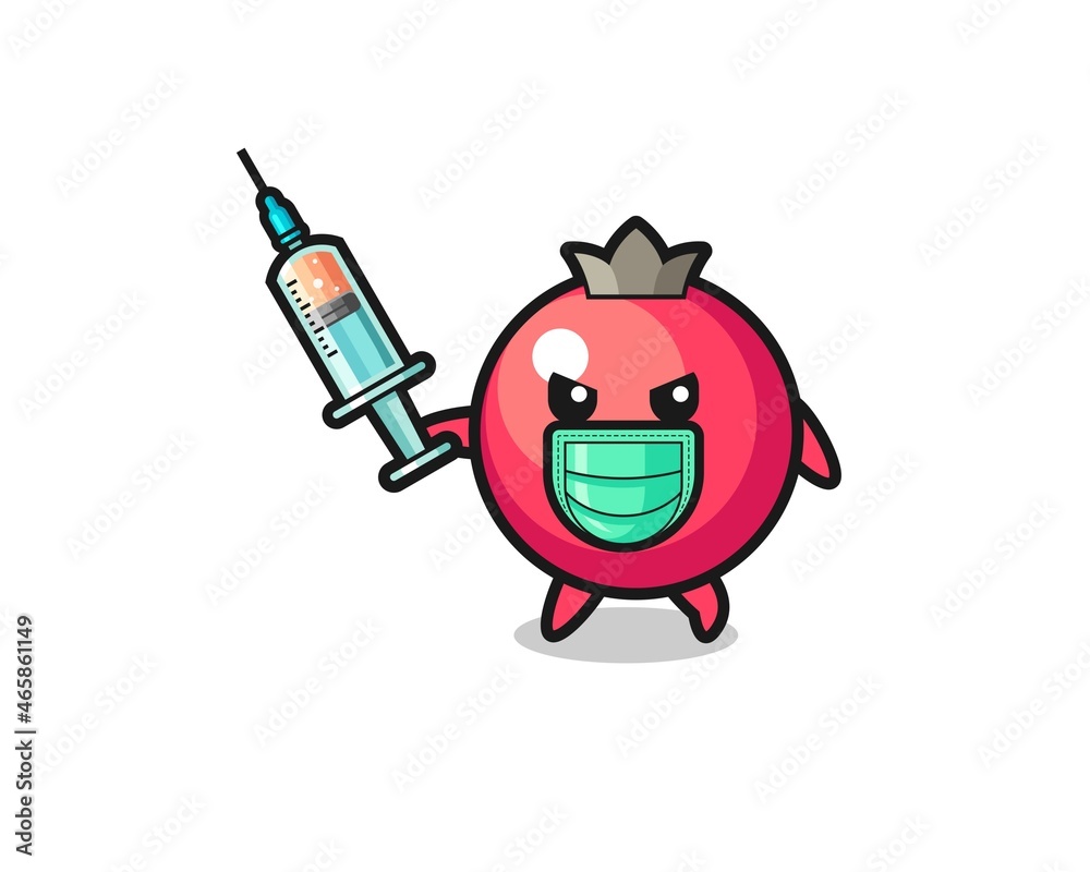 illustration of the cranberry to fight the virus illustration of the cranberry to fight the virus