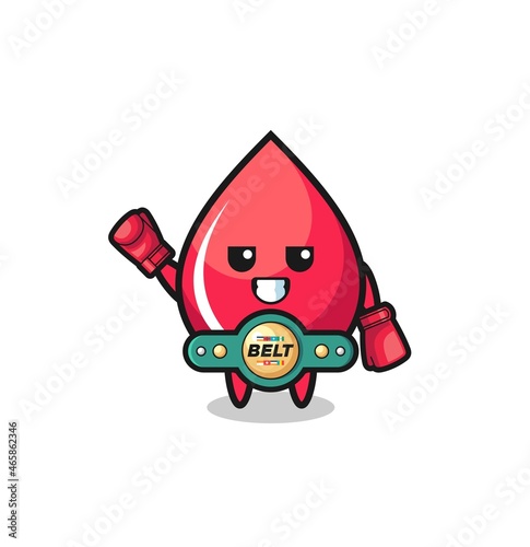 blood drop boxer mascot character