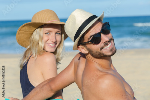 couple in seaside in love vacation