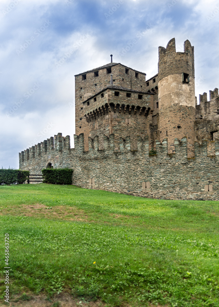 Fenis Castle, near Aosta in Italy - medieval fortress