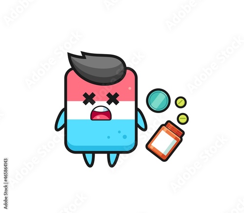 illustration of overdose eraser character