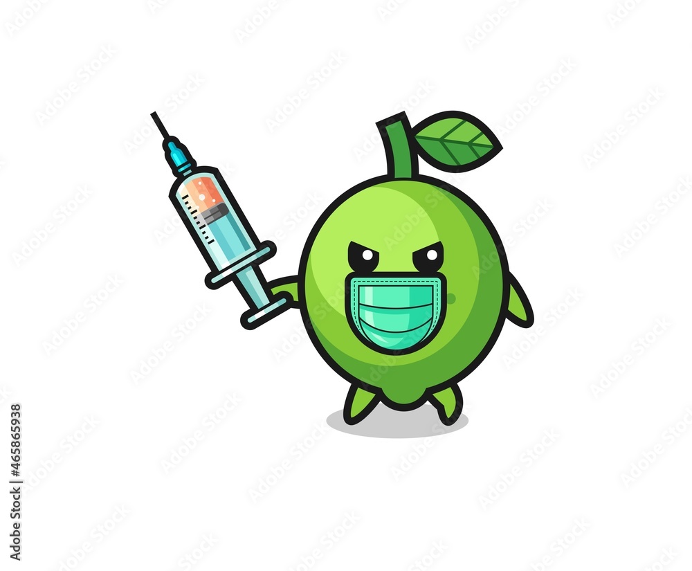Obraz premium illustration of the lime to fight the virus