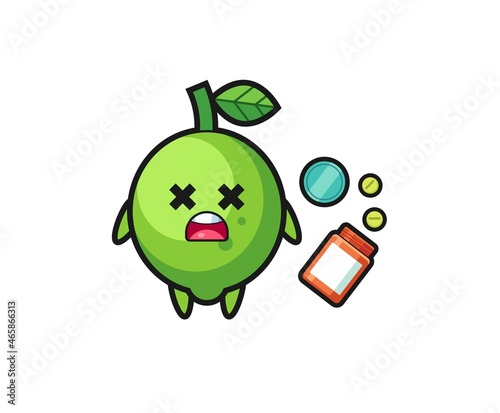 illustration of overdose lime character