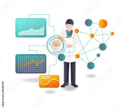 Scientists are conducting research with digital transformation