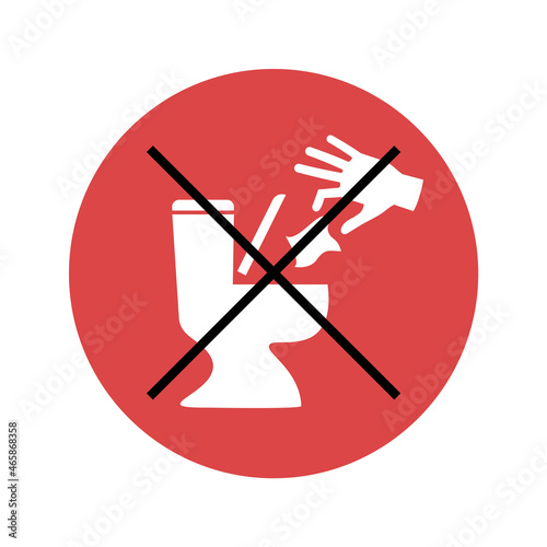 Do not throw paper in wc