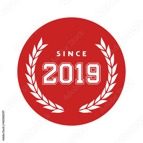 Since 2019 message emblem