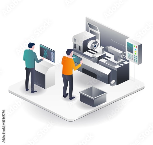 CNC machine operator and 3d design
