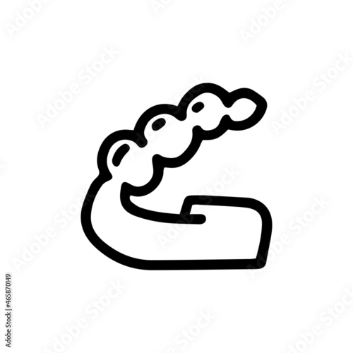 male prostate massager line vector doodle simple icon