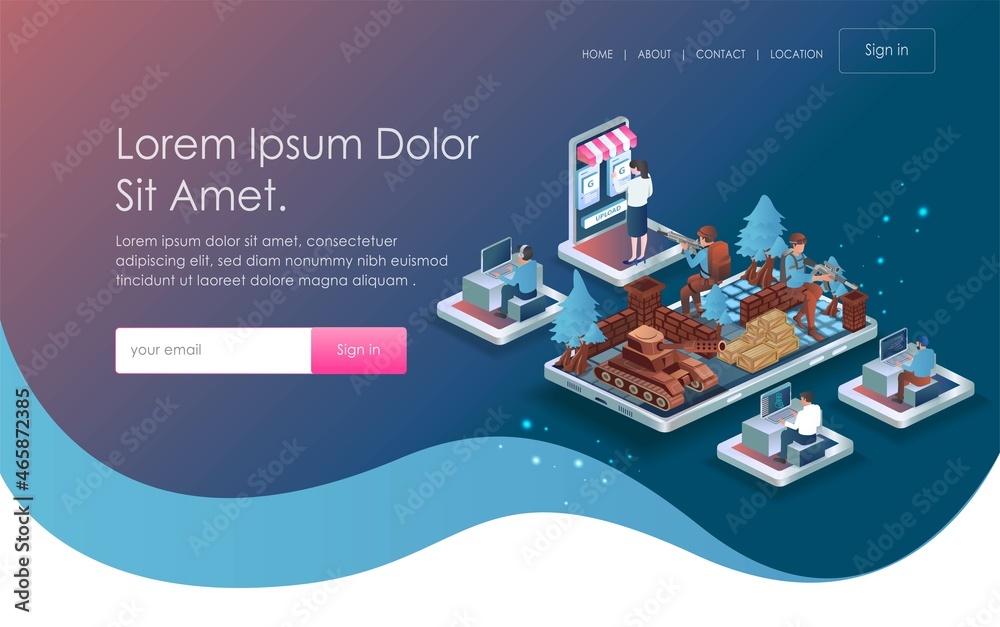 Obraz premium Game app smartphone